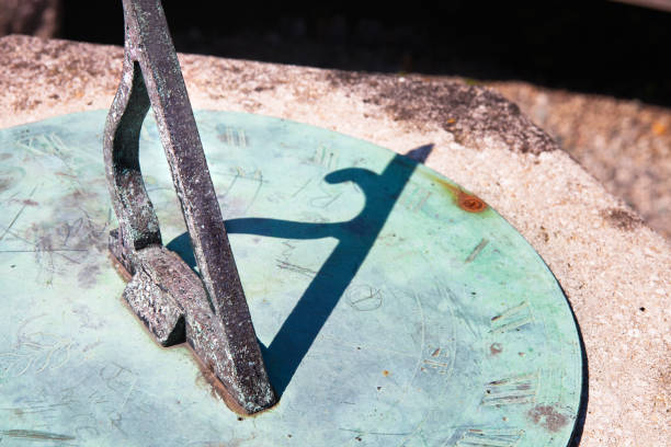 19th century sundial, lismore castle, ireland - garden decoration stock pictures, royalty-free photos & images