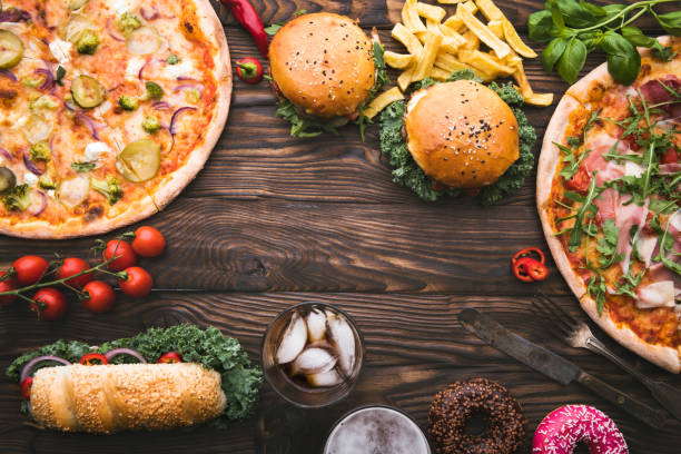 4th of july picnic - junk food stock pictures, royalty-free photos & images