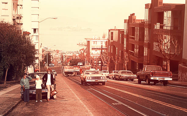 a day in vintage san francisco - fashion stock pictures, royalty-free photos & images