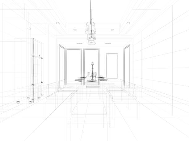 abstract architecture kitchen 7 - home decoration stock pictures, royalty-free photos & images