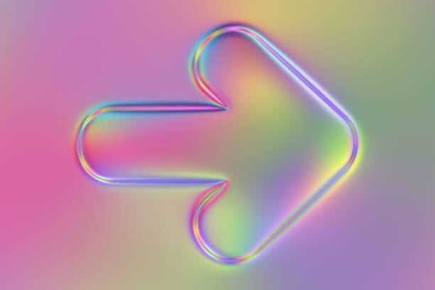 abstract arrows shape pink yellow neon background - fashion stock pictures, royalty-free photos & images