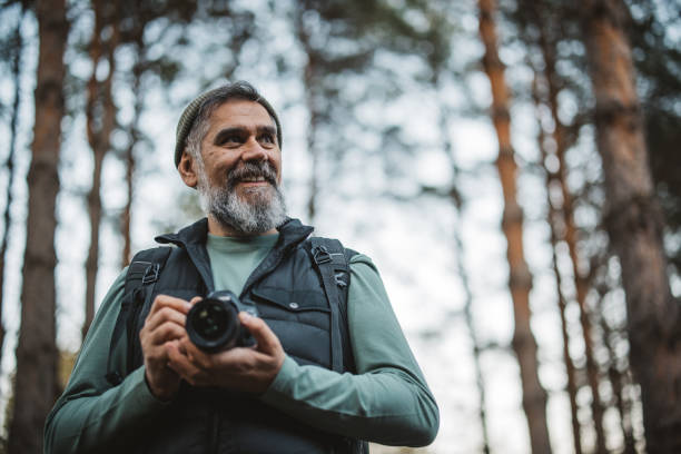 active senior hiker - travel stock pictures, royalty-free photos & images