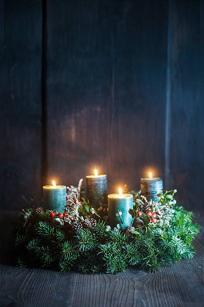 advent wreath - home decoration stock pictures, royalty-free photos & images