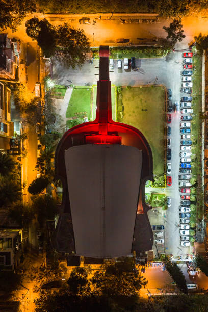 aerial view of chowdiah memorial hall in bangalore - concert stock pictures, royalty-free photos & images
