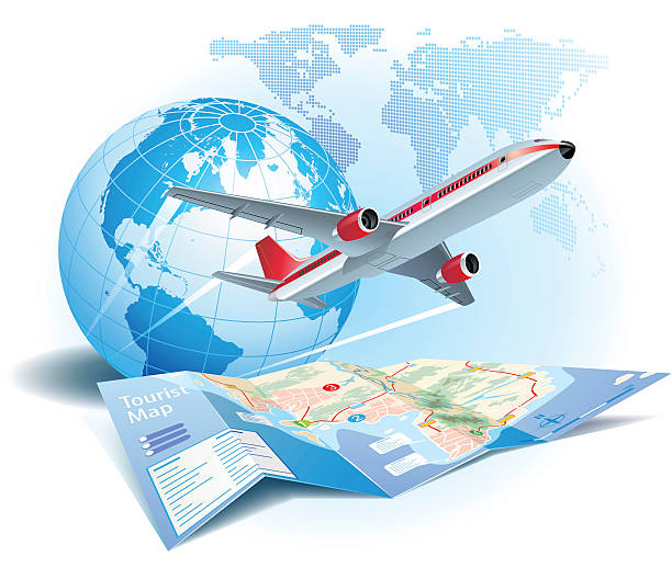 air travel - travel stock illustrations