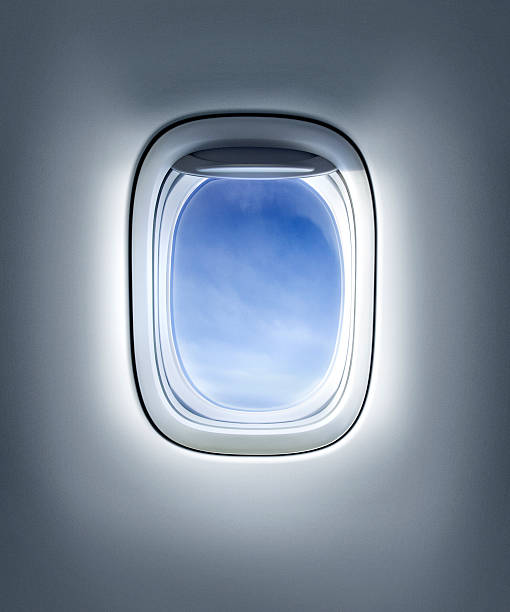 aircraft window or plane - travel stock illustrations