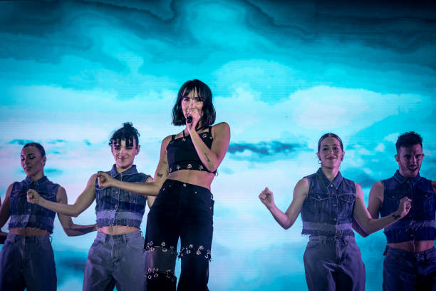 Aitana performs in concert on day 3 of O Son Do Camiño Festival 2023 on June 17, 2023 in Santiago de Compostela, Spain.