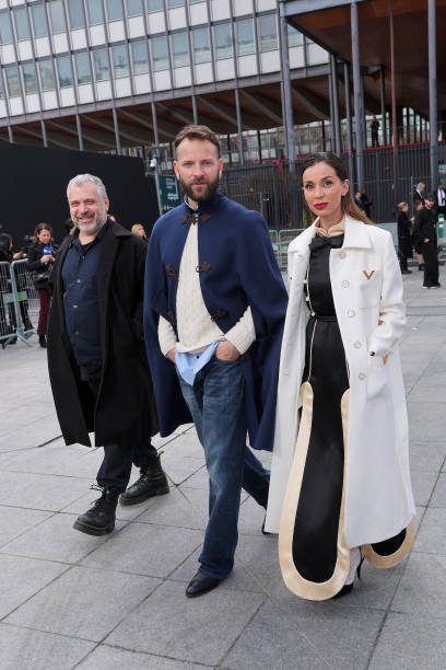 Alessandro Borghi and Irene Forti attend Valentino "Le meta-theatre des intimites" show as part of Paris Fashion Week on March 09, 2025 in Paris,...