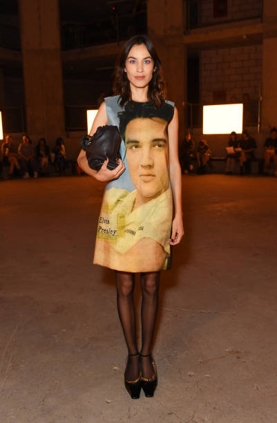 Alexa Chung attends the Ashley Williams show during London Fashion Week September 2023 at Collins Music Hall on September 16, 2023 in London, England.