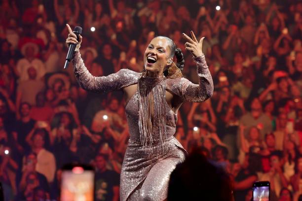 Alicia Keys performs onstage during Keys To The Summer Tour at Barclays Center on July 12, 2023 in New York City.