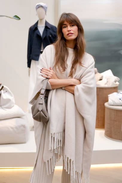 Alison Toby attends the presentation of the Brunello Cucinelli Spring Summer 25 Women's Collection during the Milan Fashion Week Spring/Summer 2025...