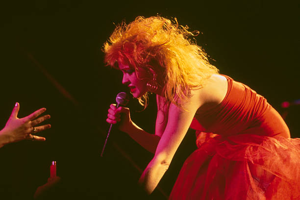 American singer Cyndi Lauper on Stage, February 1, 1987.