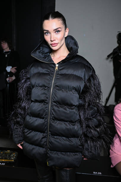 Amy Jackson attends the Elie Saab Womenswear Fall/Winter 2024-2025 show as part of Paris Fashion Week on March 02, 2024 in Paris, France.