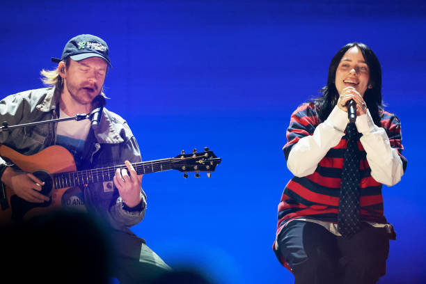And Billie Eilish perform onstage during the FIREAID Benefit Concert for California Fire Relief at Intuit Dome on January 30, 2025 in Inglewood,...