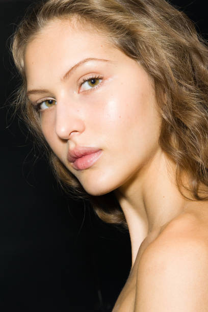 Angelina Kendall poses in backstage at the Max Mara fashion show during the Milan Fashion Week - Womenswear Fall/Winter 2025/2026 on February 26,...