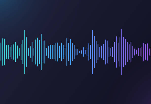 audio line podcast sound wave form gradient - concert stock illustrations