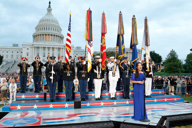 Auli'i Cravalho of the hit Disney film "Moana" rehearses for PBS' 2017 National Memorial Day Concert - Rehearsals at U.S. Capitol, West Lawn on May...