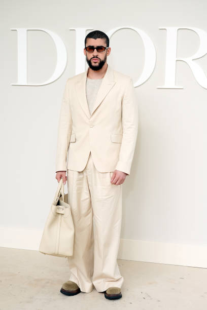Bad Bunny attends the Dior Homme Menswear Spring/Summer 2025 show as part of Paris Fashion Week on June 21, 2024 in Paris, France.