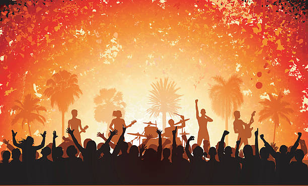 band - concert stock illustrations