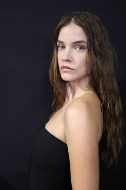 Barbara Palvin poses backstage prior to the Vetements Womenswear Spring-Summer 2025 show as part of Paris Fashion Week on September 27, 2024 in...