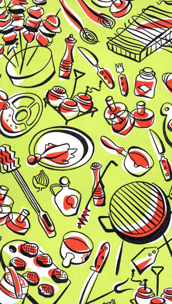 barbecue items - food stock illustrations