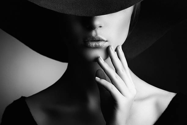 beautiful woman in retro style - fashion stock pictures, royalty-free photos & images