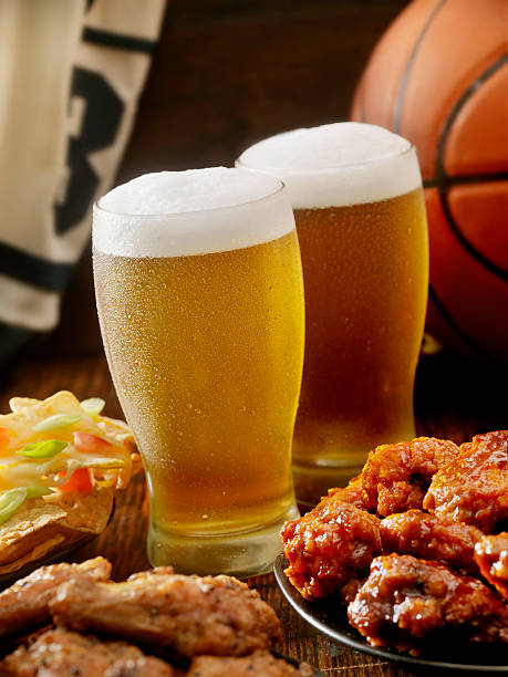 beer, basketball and wings - food stock pictures, royalty-free photos & images