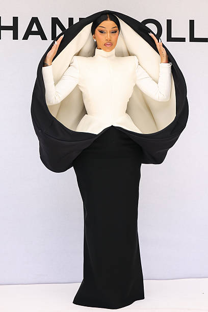 Belcalis Marlenis Almanzar Cephus a.k.a. Cardi B attends the Stéphane Rolland Haute Couture Fall/Winter 2025/2026 show as part of Paris Fashion Week...