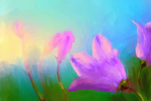 bellflowers - garden decoration stock illustrations