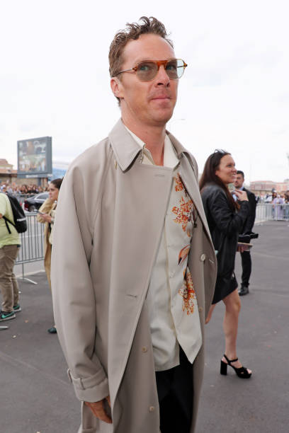 Benedict Cumberbatch attends the Prada fashion show during the Milan Fashion Week Womenswear Spring/Summer 2024 on September 21, 2023 in Milan, Italy.