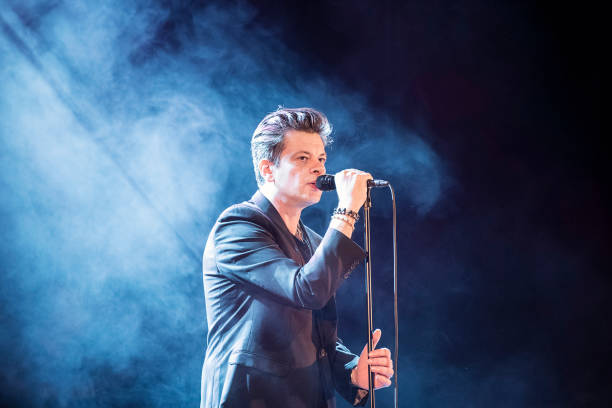 Benjamin Biolay performs in concert at sala Barts during Festival Mil.leni on March 24, 2017 in Barcelona, Spain.