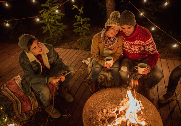 best way to spend long winter evening - garden decoration stock pictures, royalty-free photos & images