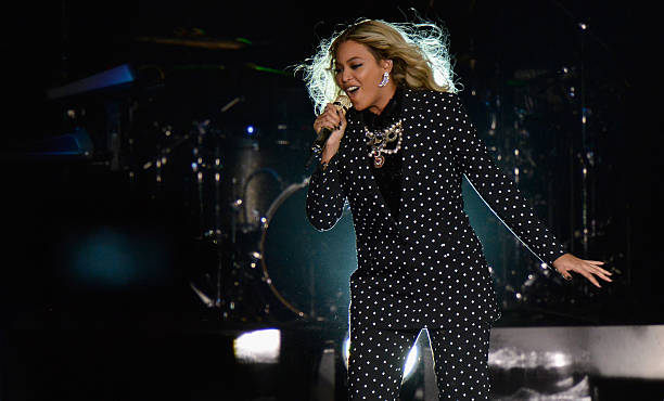 Beyonce performs on stage during a Get Out The Vote concert in support of Hillary Clinton at Wolstein Center in Cleveland, Ohio on November 4, 2016...