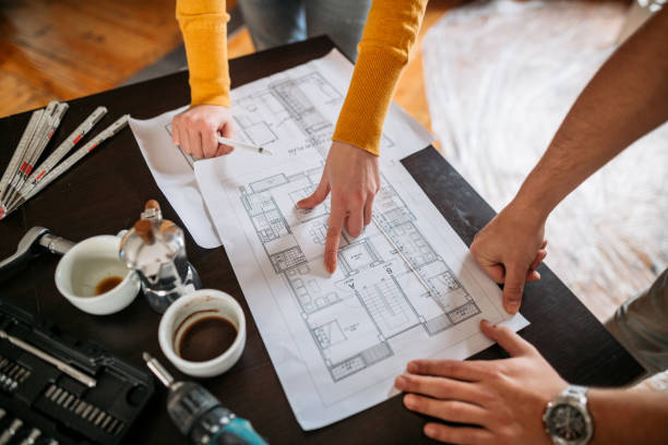 big plans for new home - home decoration stock pictures, royalty-free photos & images