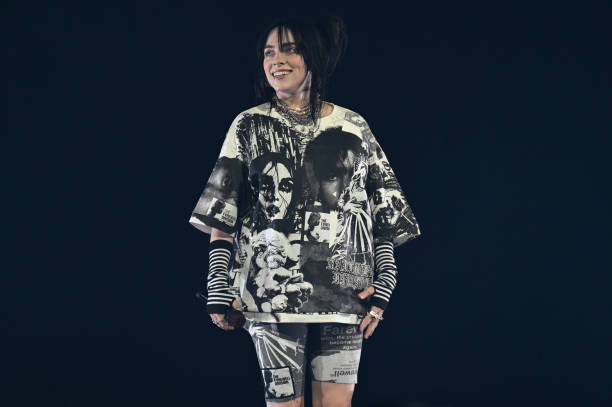 Billie Eilish performs at AO Arena on June 07, 2022 in Manchester, England.