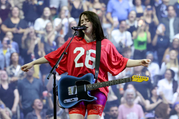 Billie Eilish performs onstage during Billie Eilish HIT ME HARD AND SOFT: THE TOUR Kick Off at Videotron Centre on September 29, 2024 in Quebec City,...