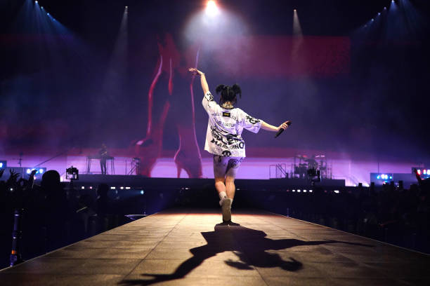 Billie Eilish performs onstage during her "Happier Than Ever" tour opener at Smoothie King Center on February 03, 2022 in New Orleans, Louisiana.