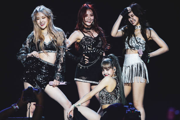 Blackpink perform at Sahara Tent during the 2019 Coachella Valley Music And Arts Festival on April 19, 2019 in Indio, California.