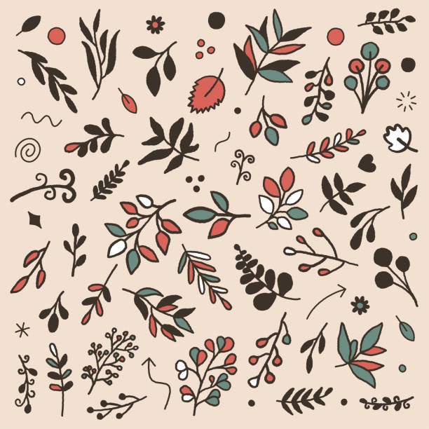 blatt peeping nahtlose muster illustration - garden decoration stock-grafiken, -clipart, -cartoons und -symbole