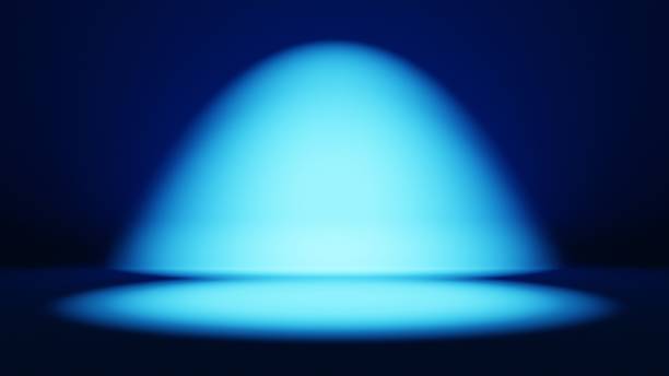 blue spot lit stage background - concert stock pictures, royalty-free photos & images