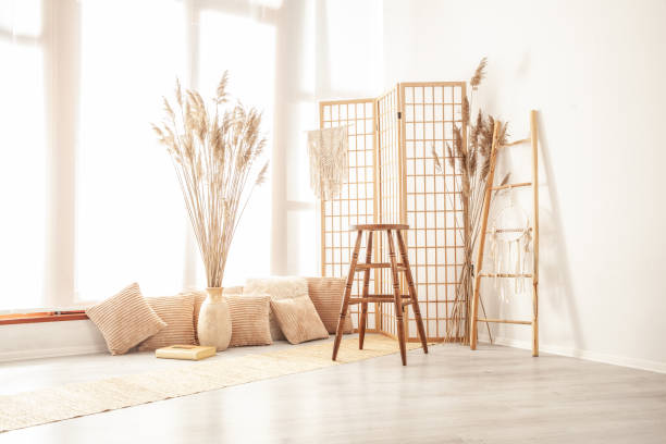 boho interior design - home decoration stock pictures, royalty-free photos & images