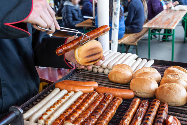 bratwurst - junk food stock pictures, royalty-free photos & images