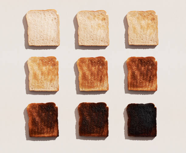 bread toasted in different ways - food stock pictures, royalty-free photos & images