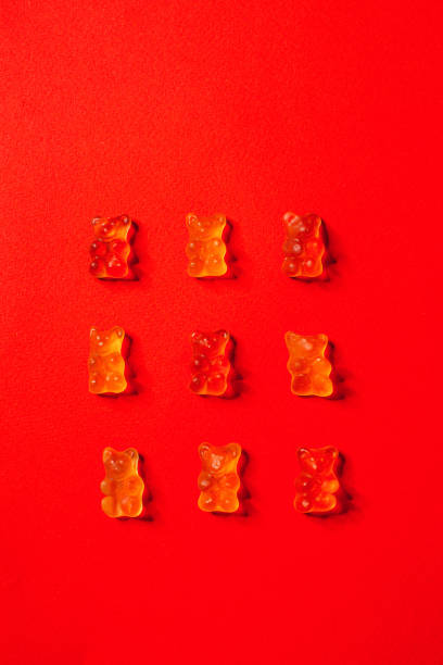 bright treat: jelly bears - junk food stock pictures, royalty-free photos & images