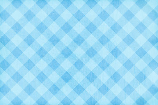 bright turquoise light sky blue olored soft pastel slanting or oblique checkered crisscross pattern textured horizontal blank empty vector backgrounds like gingham or table cloth or napkin - food stock illustrations
