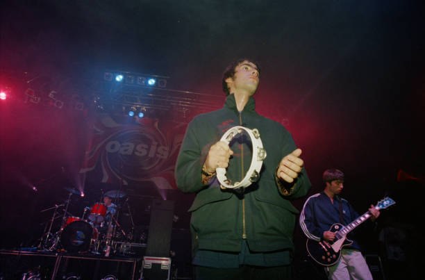 British rock group Oasis live at the Astoria in London, 19th August 1994.