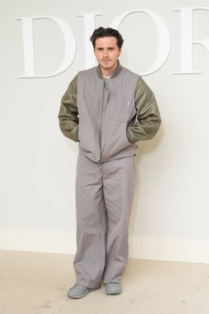 Brooklyn Peltz Beckham attends the Dior Homme Menswear Spring/Summer 2025 show as part of Paris Fashion Week on June 21, 2024 in Paris, France.