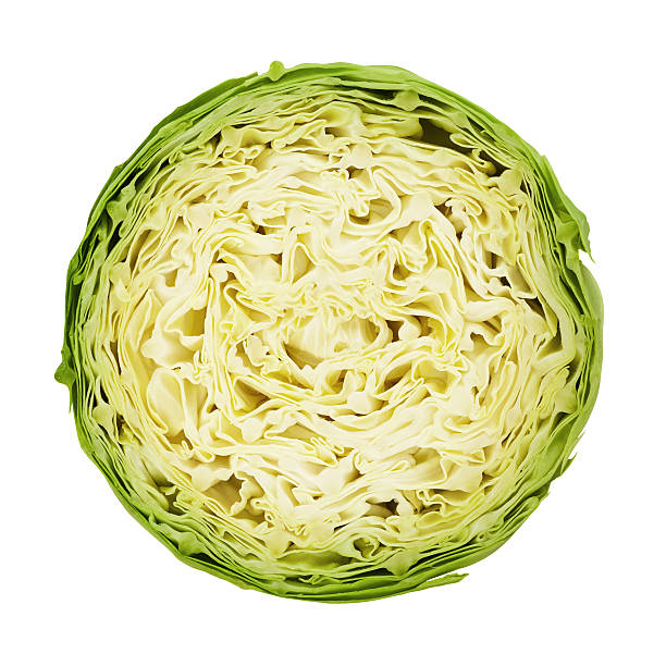 cabbage portion on white - food stock pictures, royalty-free photos & images
