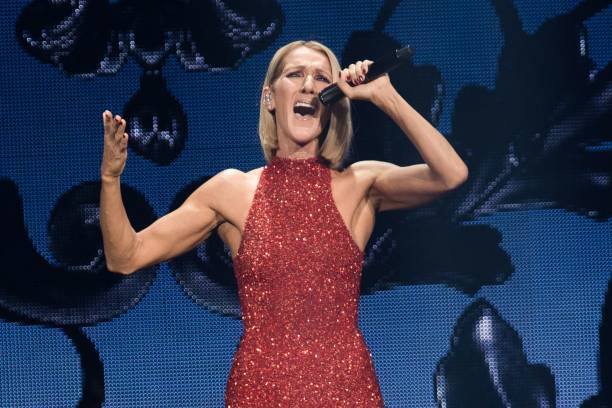 Canadian singer Celine Dion performs on the opening night of her new world tour "Courage" at the Videotron Centre in Quebec City, Quebec, on...