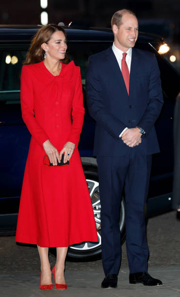 Catherine, Duchess of Cambridge and Prince William, Duke of Cambridge attend the 'Together at Christmas' community carol service at Westminster Abbey...